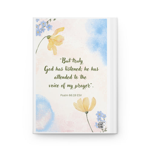 Prayer Journal — "Praying with Purpose" Hardcover Journal (Psalm 66:19 Inspirational Prayer Notebook)