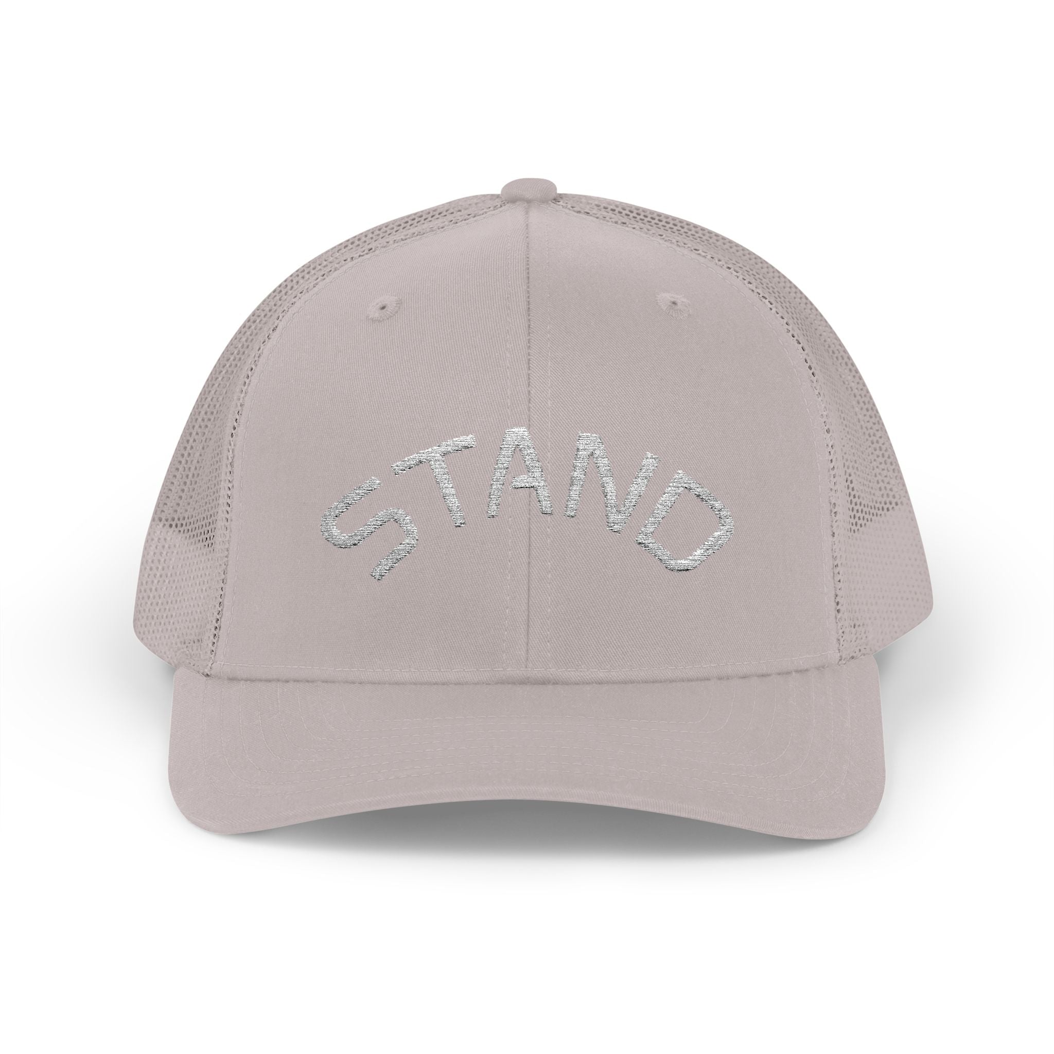 Trucker Cap — 'STAND' Rhinestone Mesh Snapback Hat