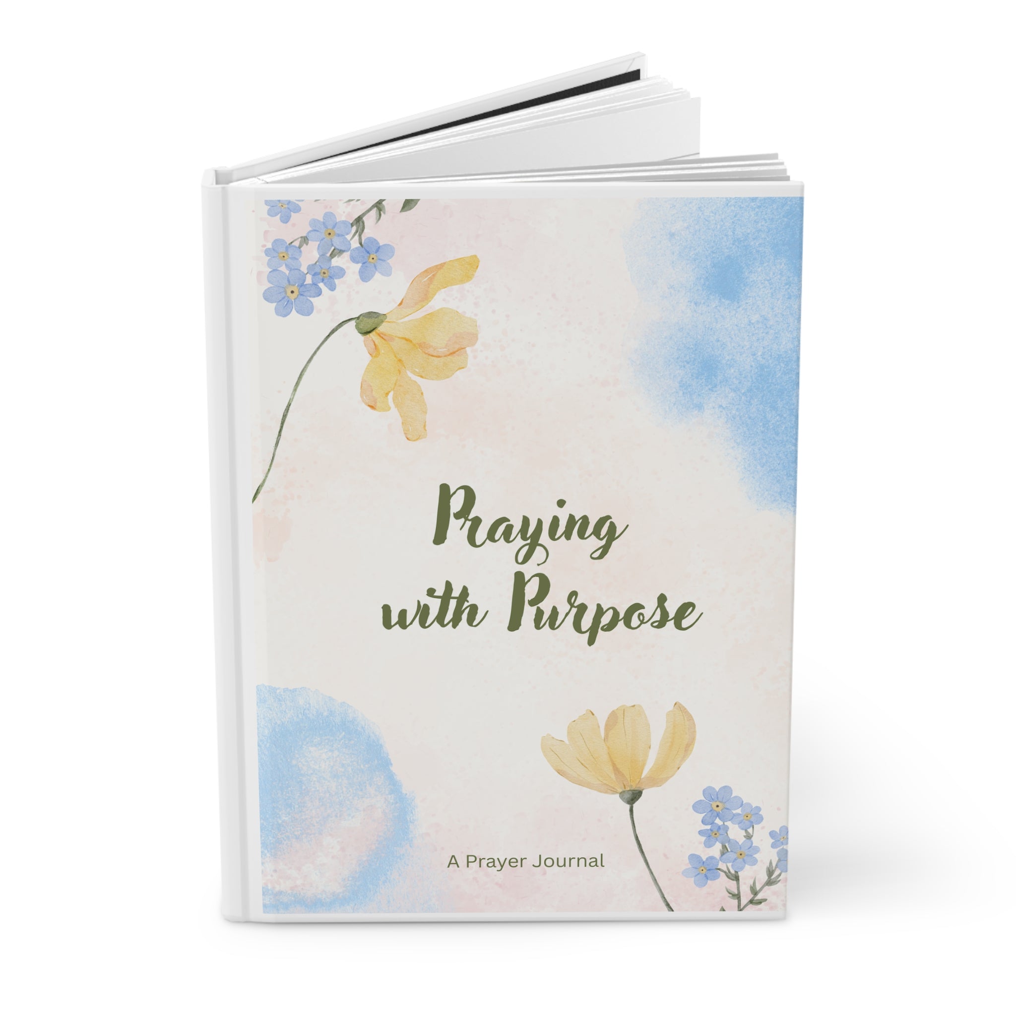 Prayer Journal — "Praying with Purpose" Hardcover Journal (Psalm 66:19 Inspirational Prayer Notebook)